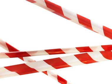 Kırmızı ve beyaz bariyer çizgileri geçişi yasaklıyor. Beyaz izole edilmiş bariyer bandı. Trafiği engelleyen bir bariyer. Tehlikeli bölge uyarı bandı girilmiyor. Girmek yok. Boşluğu kopyala