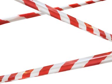 Kırmızı ve beyaz bariyer çizgileri geçişi yasaklıyor. Beyaz izole edilmiş bariyer bandı. Trafiği engelleyen bir bariyer. Tehlikeli bölge uyarı bandı girilmiyor. Girmek yok. Boşluğu kopyala