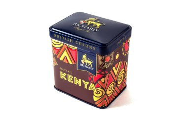 Novokuznetsk,Russia-08.11.2020.Royal Kenya gift set Black Tea Richard British colony clipart