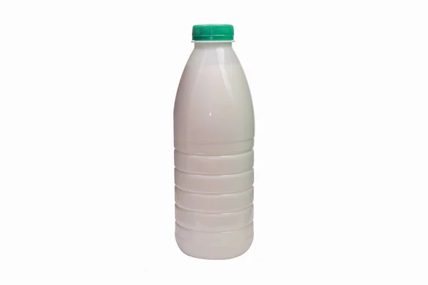 Plastic Milk Bottle Insulated White Background — Stock Photo, Image