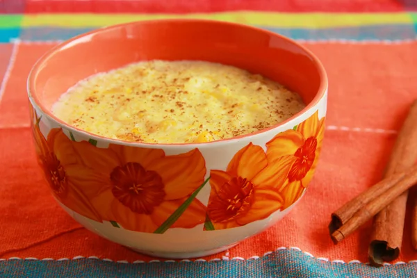 Bouillie de millet au lait, citrouille et cannelle — Photo