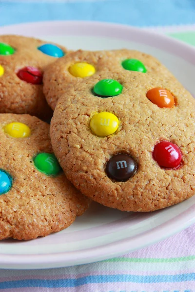 Galletas de mantequilla de maní con dulces —  Fotos de Stock