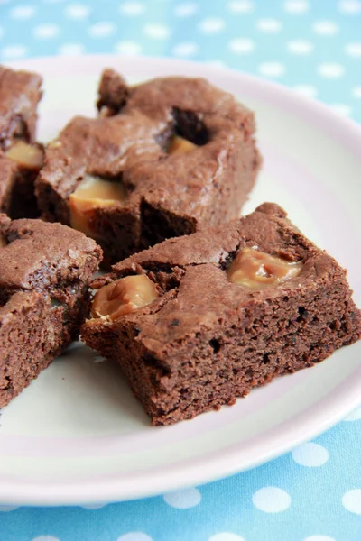 Brownies con caramelo — Foto de Stock