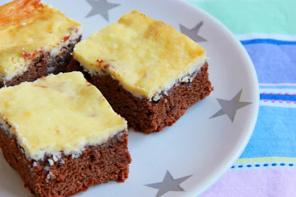 Brownies de queso cottage — Foto de Stock
