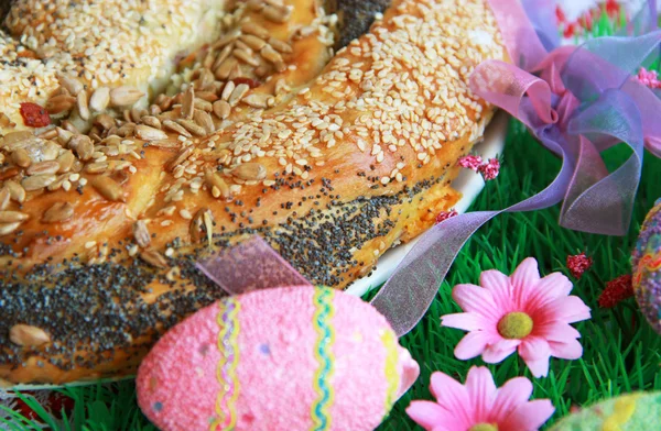 Italian easter wreath — Stock Photo, Image