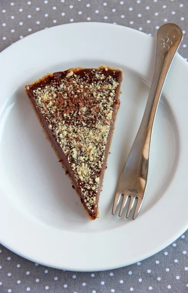 Chocolate and orange tart — Stock Photo, Image