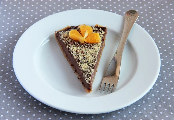Chocolate and orange tart — ストック写真