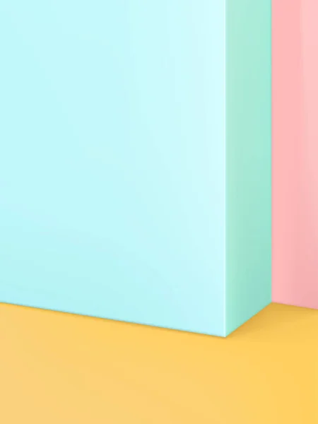 Vector Studio Shot Product Display Background Pastel Wall Corner Beauty — 스톡 벡터