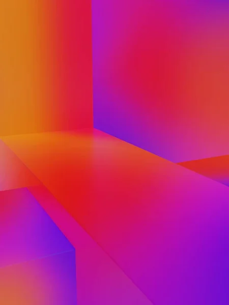 Рендеринг Iridescent Цвет Градиент Красный Оранжевый Фиолетовый Студия Снимок Продукта — стоковое фото