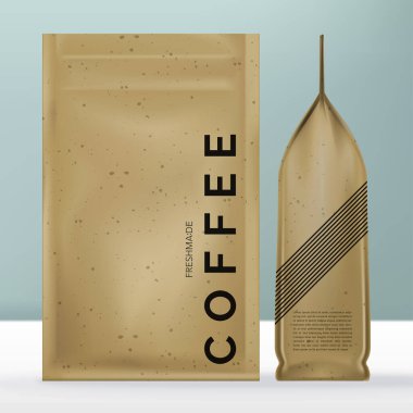 Vektör Yeniden Yapılandırılabilir Pembe veya Beyaz Ürün Sachet Kese veya Paket. Atıştırmalık, Kozmetik, Sağlık, Banyo Tuzu, Hediye, Gıda veya Aksesuar için minimal tasarım modeli.