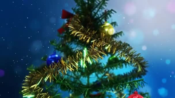 Árbol de Navidad vacaciones fondo — Vídeos de Stock