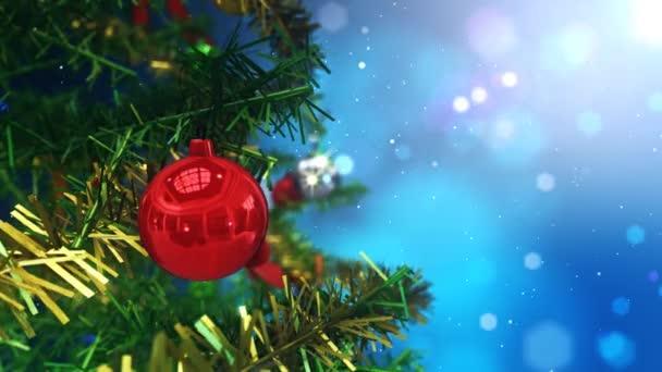 Árvore de Natal fundo feriado — Vídeo de Stock