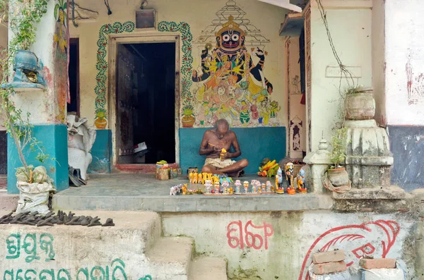 Raghurajpur Odisha Conocido Por Gente Del Mundo Como Pueblo Artista — Foto de Stock