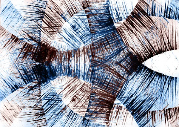 Soyut tarzda çok boyutlu kompozisyon, tekerleğin hareketi hızlı bir hızda hareket eder. Sınırlı palette soyut grafikler. Meditasyon kârı.