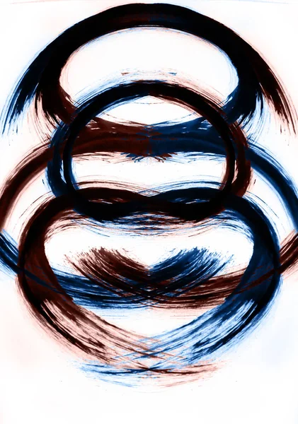 Trzy Elastyczne Linie Łuku Tworzą Harmonijną Kompozycję Równowagi Abstrakcyjnym Stylu — Zdjęcie stockowe