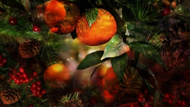 Mandarines Aliran Partikel Bercahaya Siklus Aliran Partikel Bercahaya Efek Cahaya — Stok Video