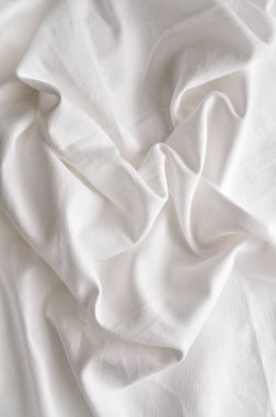 Buruşuk çarşaf ve malzeme arka planı 