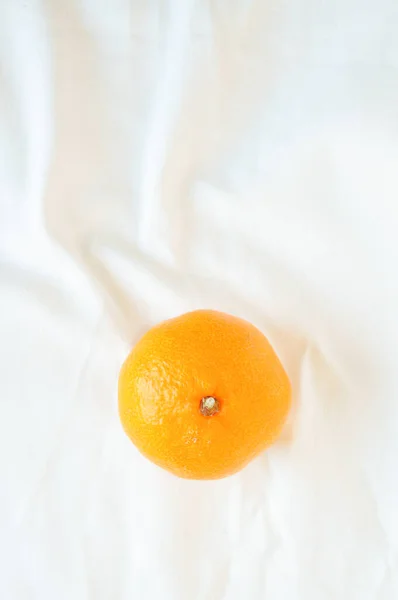 Orange Frische Mandarine Auf Weißem Hintergrund — Stockfoto