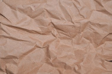 Kahverengi buruşmuş ve el işi kağıt arka planı 