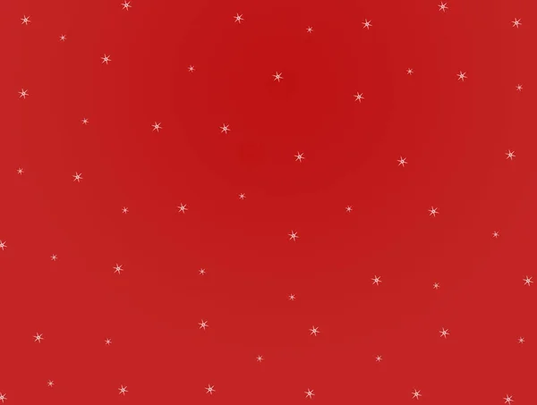 Röd Snöig Bakgrund För Jul Gratulationskort — Stockfoto