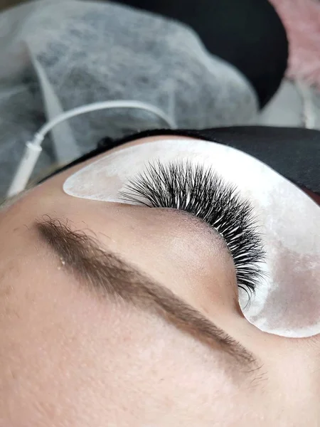 Lash Extensions Macro Vue Dessus — Photo