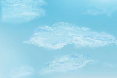 Beyaz bulutlu mavi açık gökyüzü doğal arkaplan ve duvar kağıdı