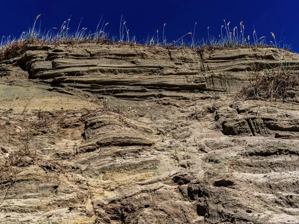 slice of soil in a sand quarry