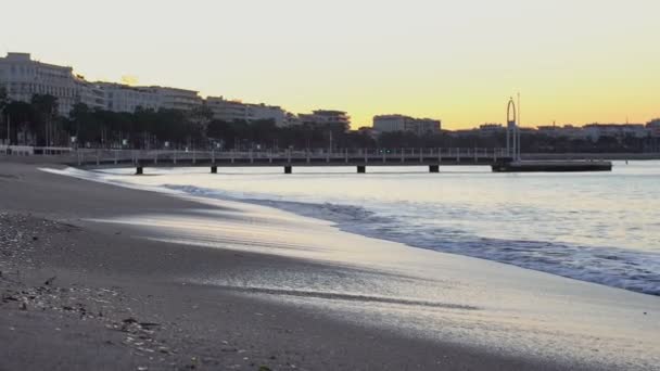 Sonnenaufgang an der französischen Riviera — Stockvideo