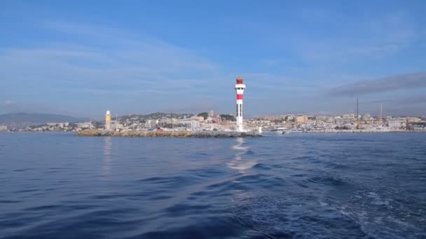 Faros en Cannes Costa de Azur — Vídeos de Stock