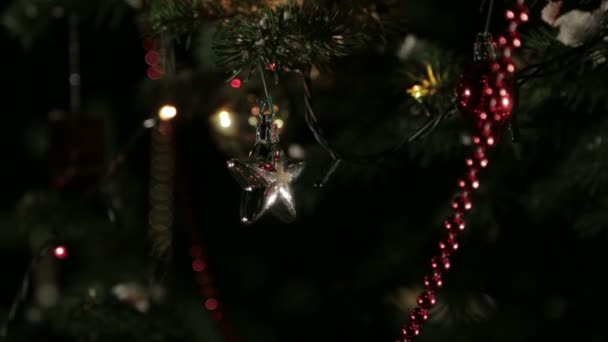 Juguetes árbol de Navidad — Vídeo de stock