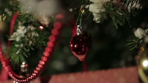 Juguetes árbol de Navidad — Vídeo de stock