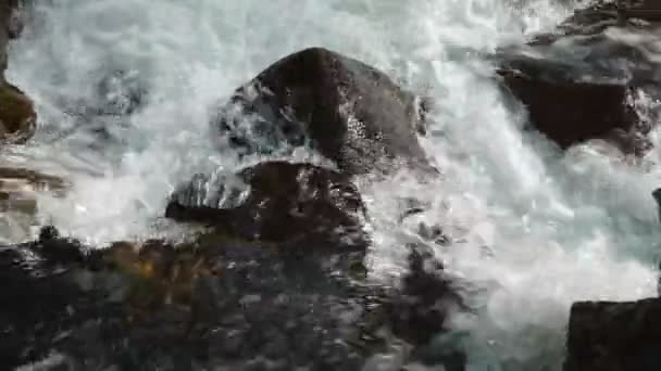 在阿尔泰共和国 (俄罗斯、 西伯利亚山 Korbu 瀑布) — 图库视频影像