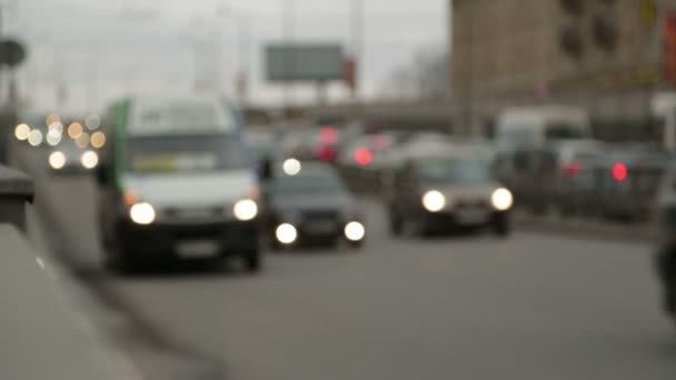 Пробки на дорогах России — стоковое видео