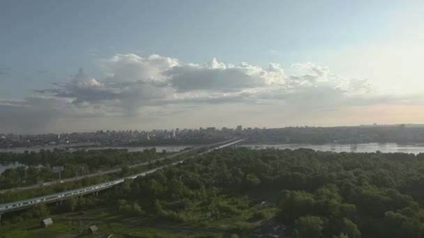 Cidade Panorama ao nascer do sol — Vídeo de Stock