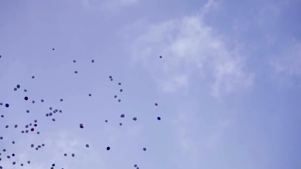 Ballonnen in de lucht — Stockvideo