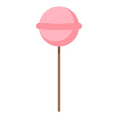 Şekerli lolipop vektör logo şablonu. Şekerleme çizgisi simgesi vektör işareti, doğrusal ana hatlı logo tasarımı resimleme dükkânı simgesi. 