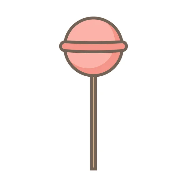 Caramelo dulce piruleta vector logotipo plantilla. Caramelo barra línea icono signo vectorial, esquema lineal logotipo diseño ilustración icono de la tienda. — Archivo Imágenes Vectoriales