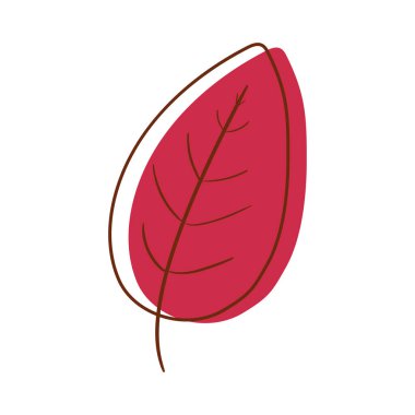 El yapımı yeşil yaprak renginde. Beyaz arka planda izole edilmiş. Vektör botanik çizimi. El çizimi karalama çiçek elementleri. Bahar ve yaz çiçekleri ve bitki vektörleri sanat ya da taslak biçiminde. 