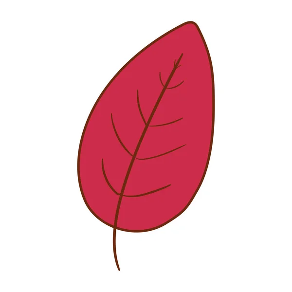 Handgetekend blad groen kleurrijk. Geïsoleerd op witte achtergrond. Vector botanische illustratie. Handgetekende doodle bloemenelementen. Lente en zomer bloem en plant vector in lijn kunst of omtrek stijl. — Stockvector