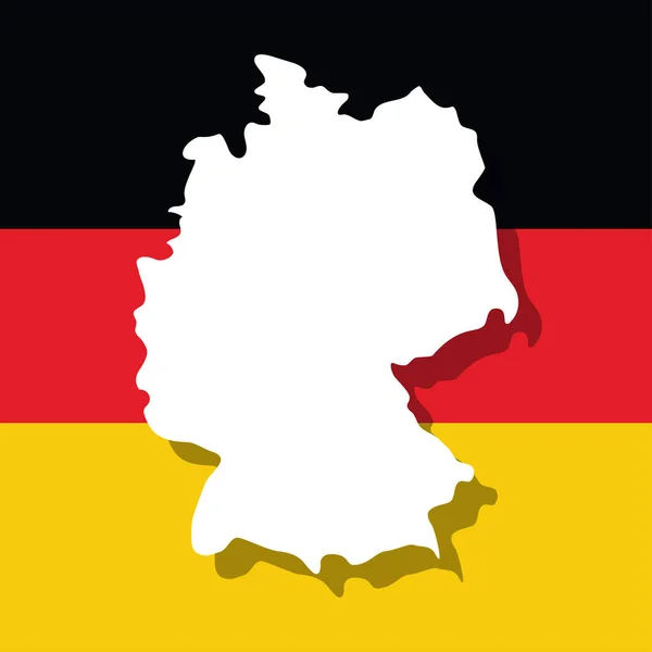 Freehand German map sketch. Vektorová ilustrace. Silueta země hranice mapa Německa na bílém pozadí. — Stockový vektor