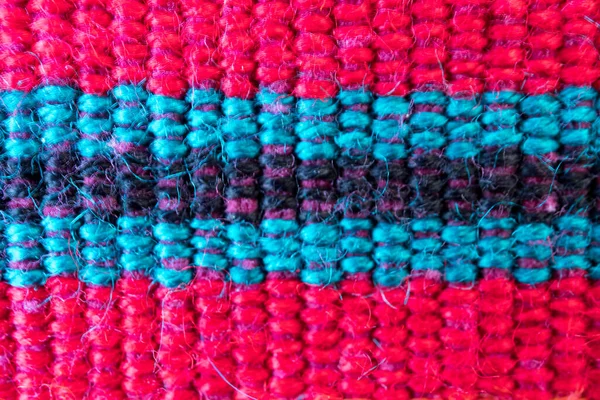 Handwoven Textile Salcaj Guatemala Macro Detail — Stock Photo, Image