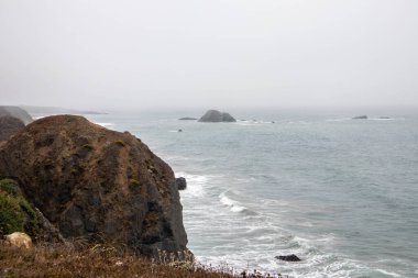 Sonoma Coast State Park 'ın manzaralı çekimi Kaliforniya Eyaleti, ABD