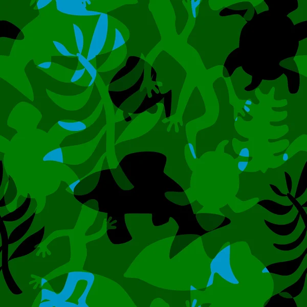 hayvan ve bitki stilize kesişen siluetleri ile Seamless Modeli