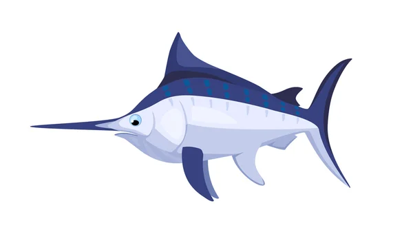 Cartone animato isolato marlin — Vettoriale Stock