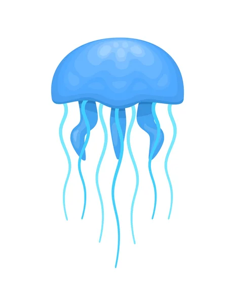 Medusas azules y cianas — Vector de stock