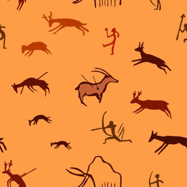 stilize Tarih öncesi görüntü ile Seamless Modeli