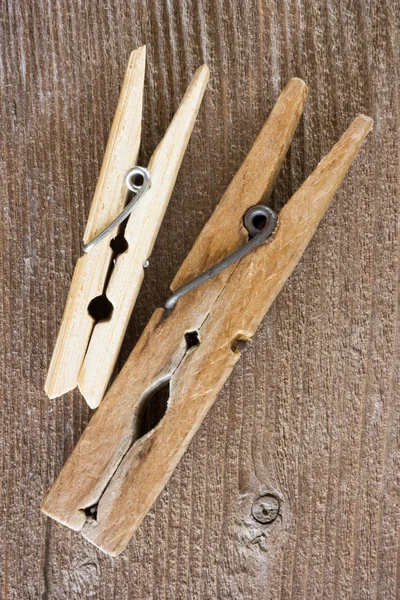 Pinzas para ropa de madera — Foto de Stock