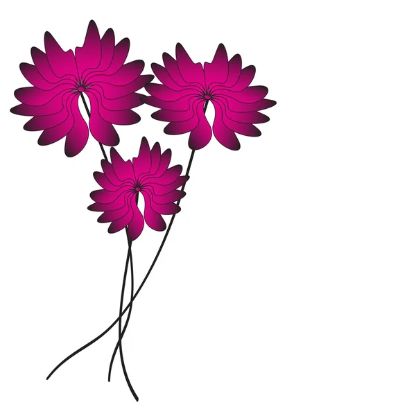 Decoratieve bloemen — Stockvector