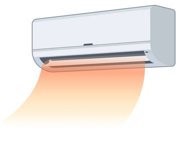 Vent Chaud Confortable Chauffage Climatiseur — Image vectorielle