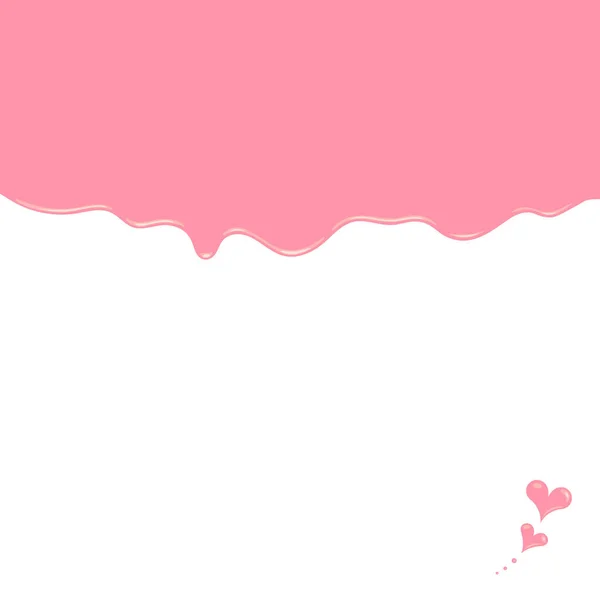 Fondo Chocolate Fresa Rosa Que Derrite Cuelga Corazón Decoración Chocolate — Vector de stock